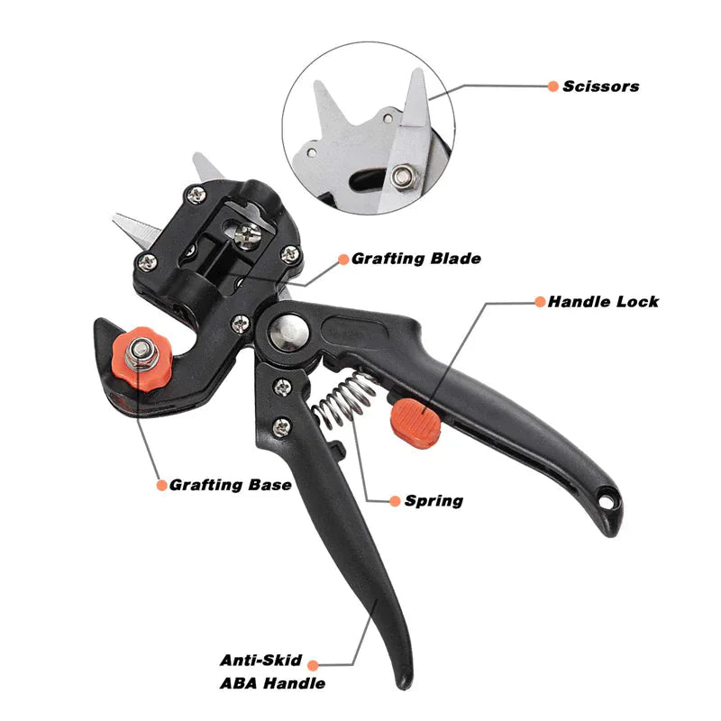 Garden Tree Grafting Knife Pruning Pruner Shears Snip Scissors Cutting Tool Kit Anti Spier