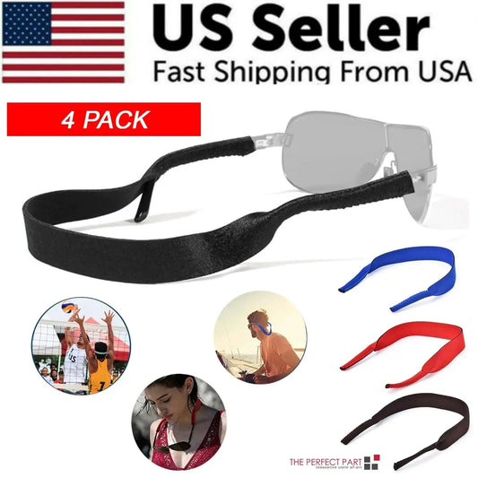 4-Pack Sports Sunglasses Neck Cord Strap Eyeglass Glasses String Lanyard Holder Anti Spier