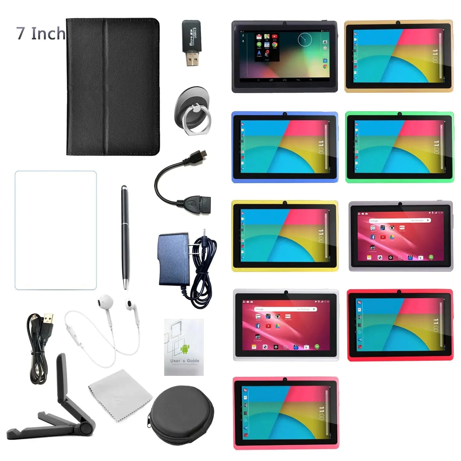 Smart View 7 Inch Feather Light 10 in 1 Tablet Bundle Anti Spier