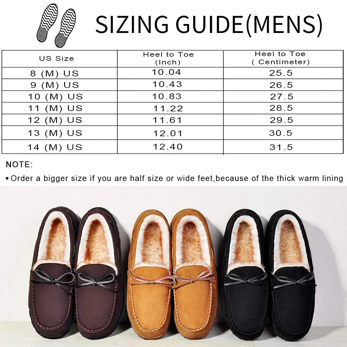MIXIN Mens Slippers Indoor Outdoor Memory Foam House Shoes Anti-Slip Moccasins Slippers for Men 9 Brown Anti Spier