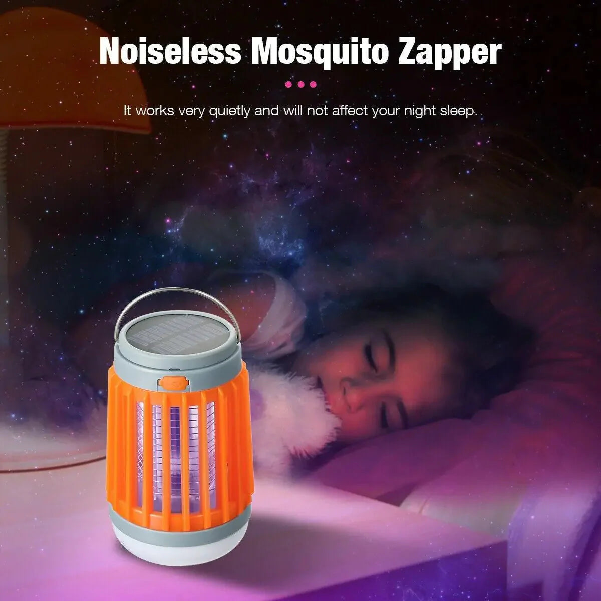 Solar USB Mosquito Killer Light Electronic Fly Bug Insect Zapper Trap Pest Lamp Anti Spier