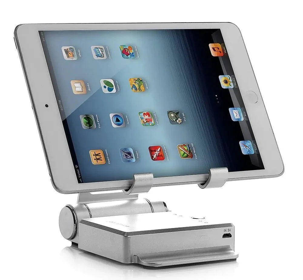 Podium Style Stand With Extended Battery Up To 200% For iPad, iPhone And Other Smart Gadgets Anti Spier
