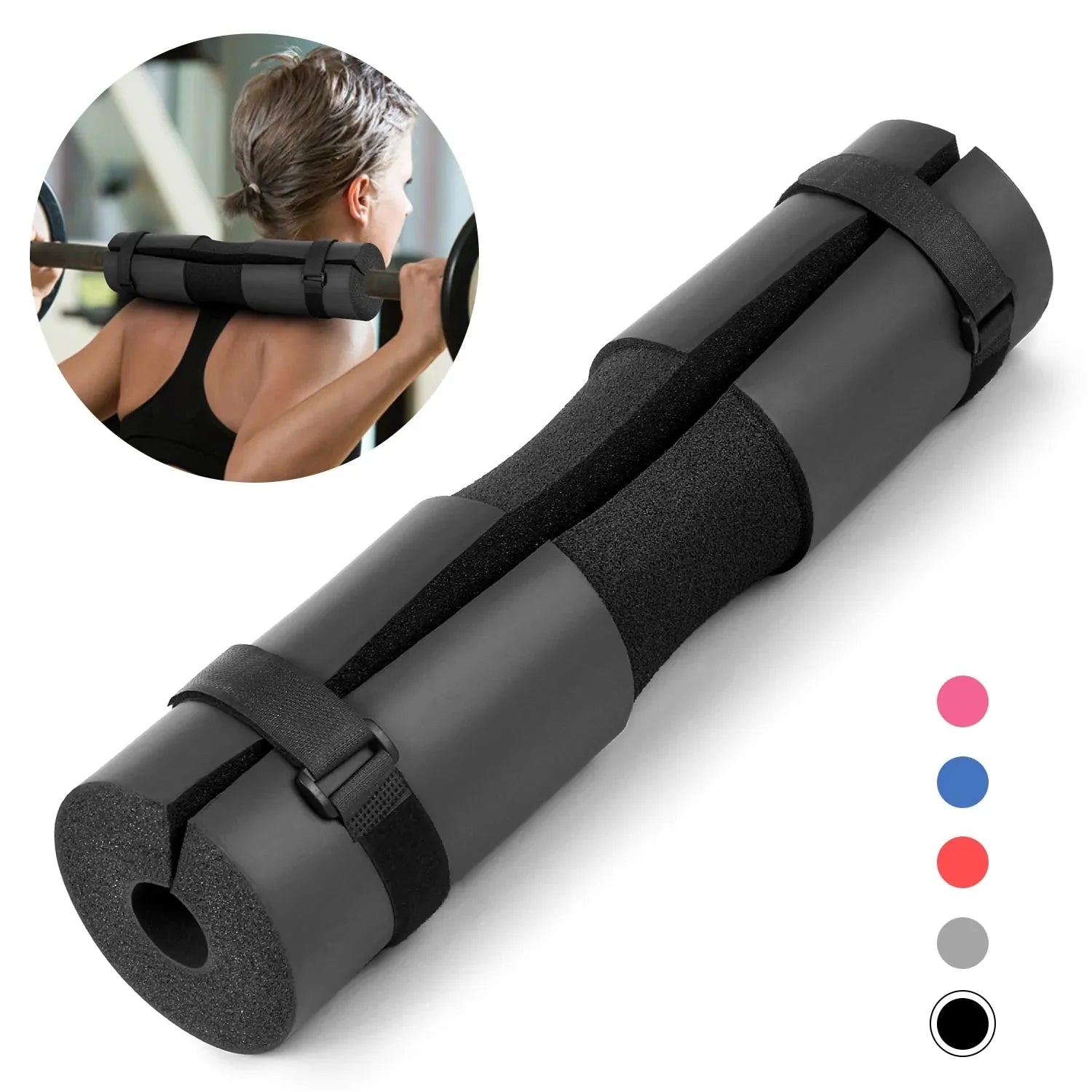 Barbell Squat Pad with Fixing Straps for Weightlifting Anti Spier