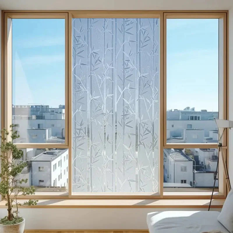 Static Cling Window Film - Frosted 3D Decorative Vinyl Anti Spier