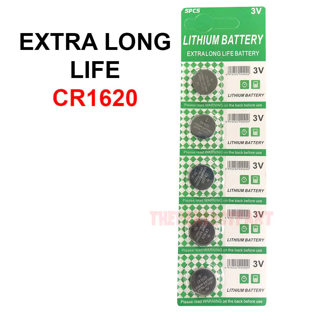 5 PCS CR1620 Lithium Battery 3V Button Cell Watches Pagers Calculators LONG LIFE Anti Spier
