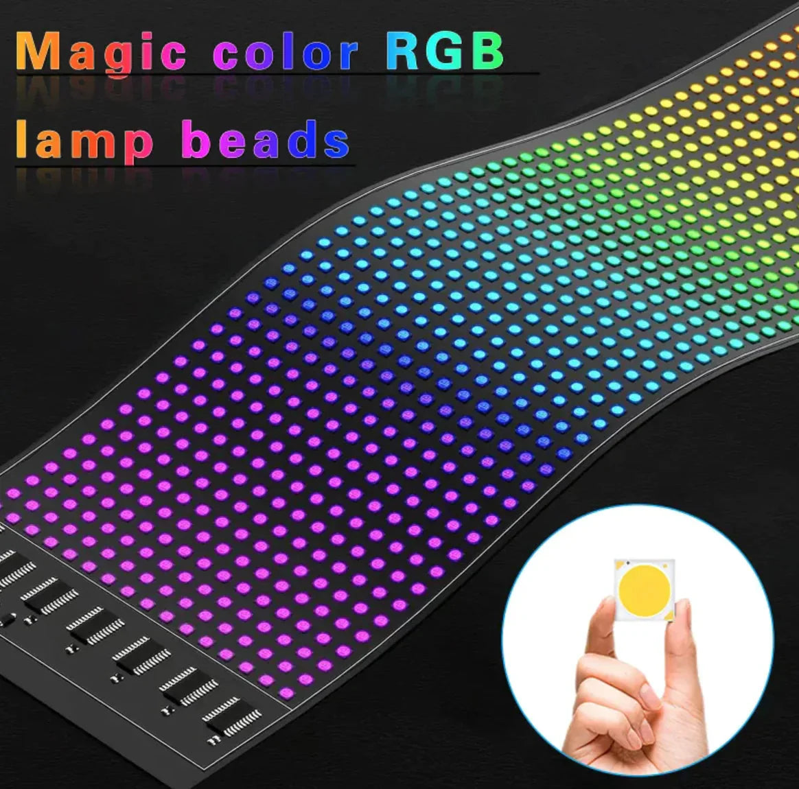 LED RGB Flexible Car Advertising Screen Anti Spier