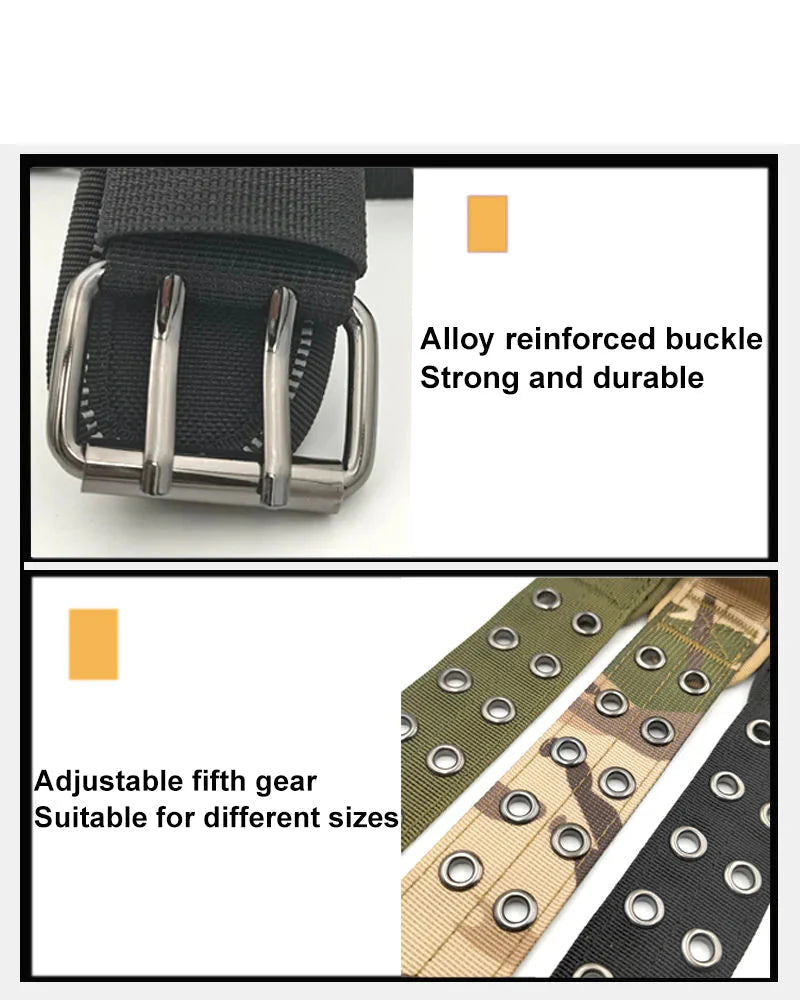 2" Wide Tactical Heavy Duty Nylon Large Dog Collar K9 Military With Metal Buckle Anti Spier