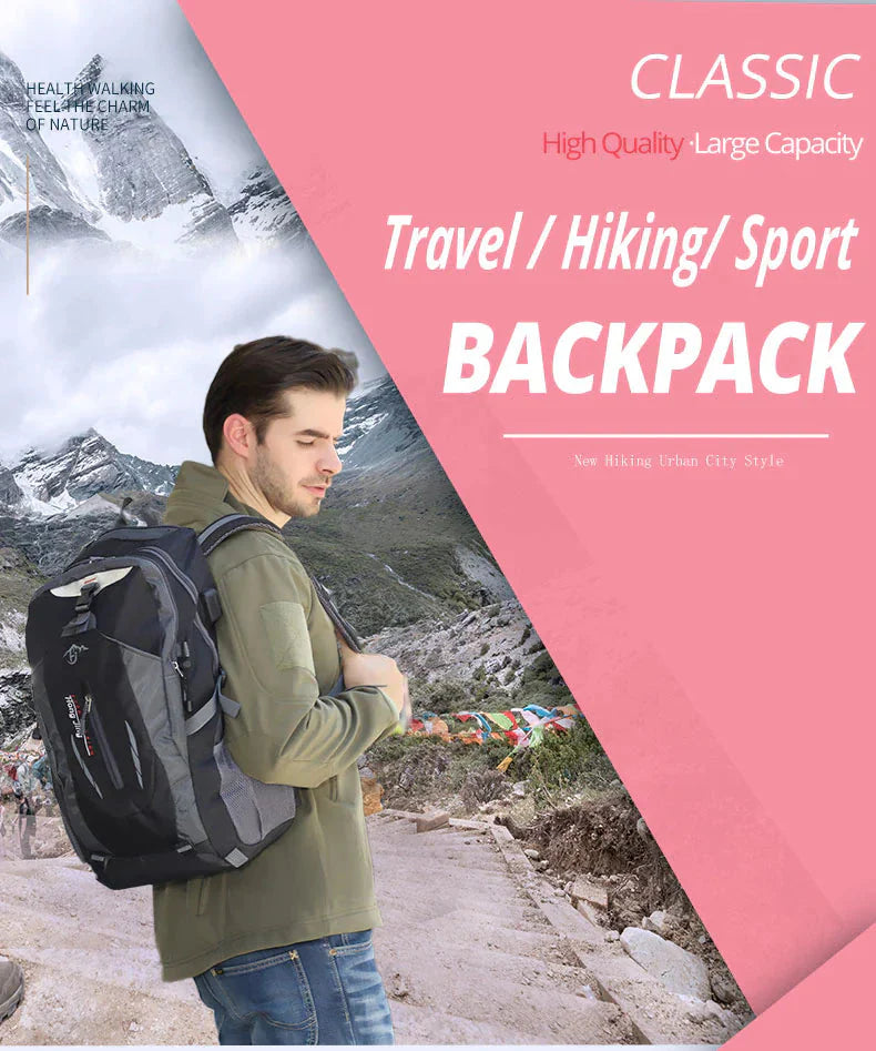40L Men Women Travel Backpack Rucksack Camping Laptop Hiking School Book Bag USA Anti Spier