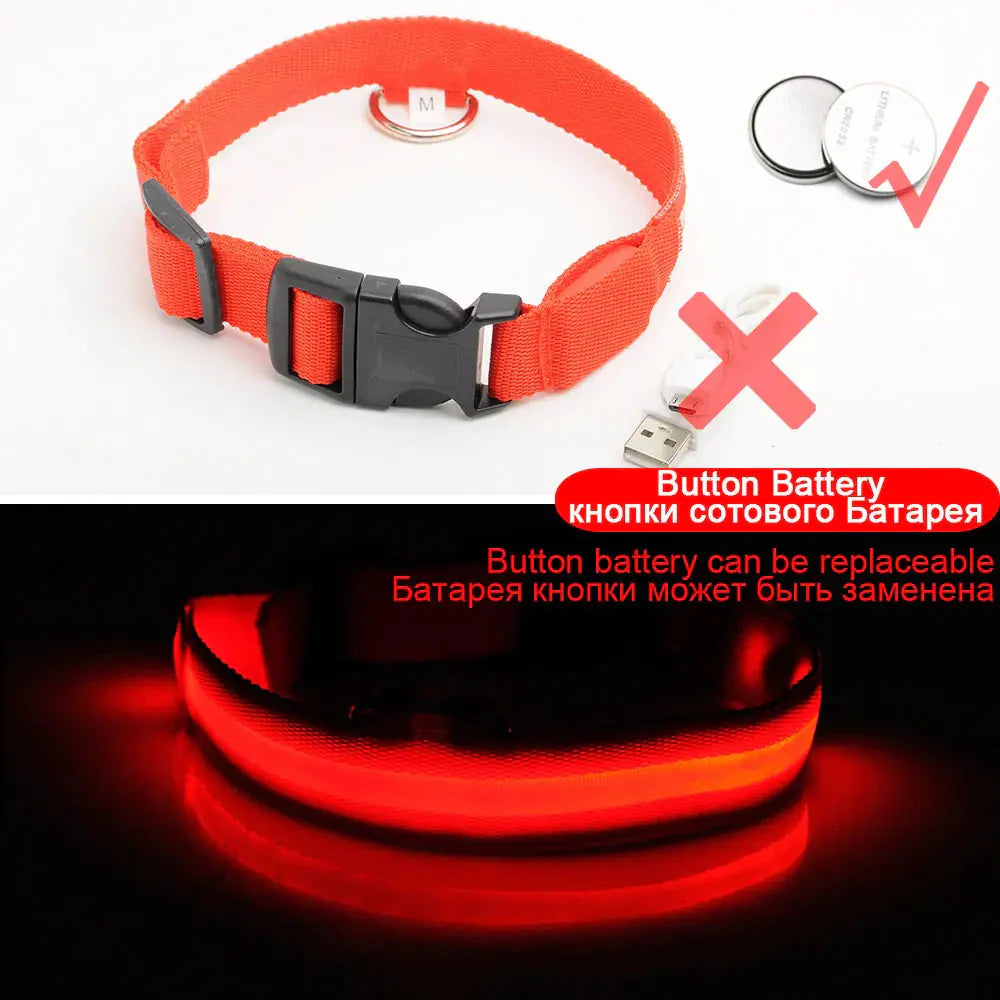Led Dog Collar Anti-Lost Collar Anti Spier