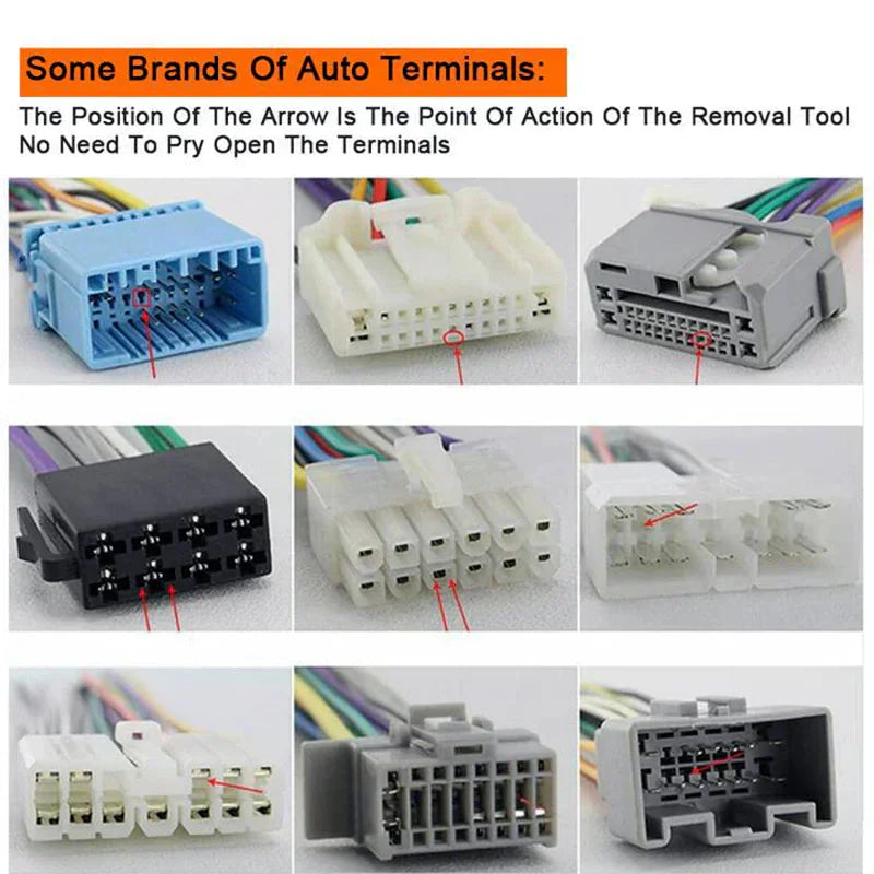 18Pcs Heavy Duty Thick Car Terminal Removal Kit Wire Connector Pin Release Tool Anti Spier