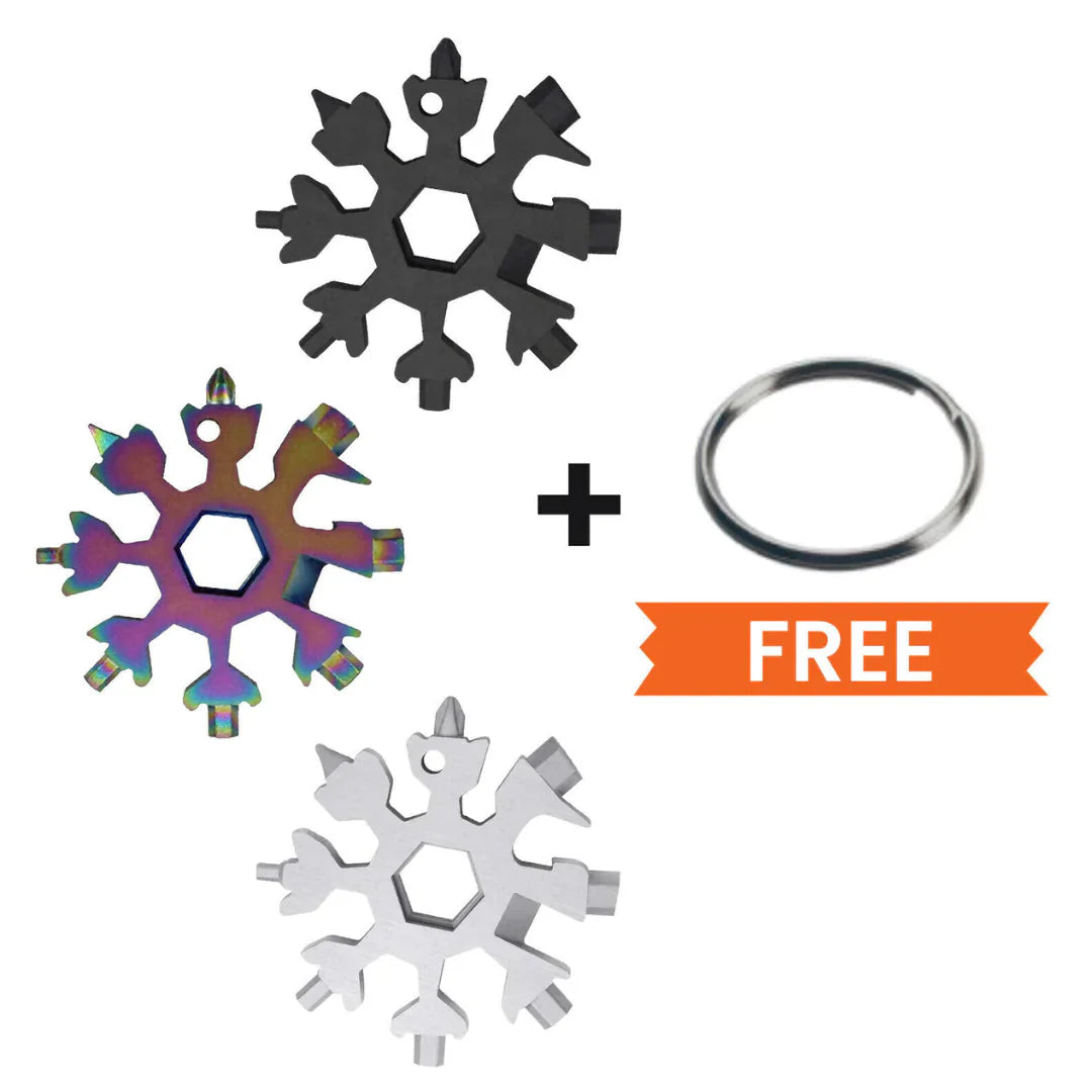 18 in 1 Portable Snowflake Multi Tool Anti Spier