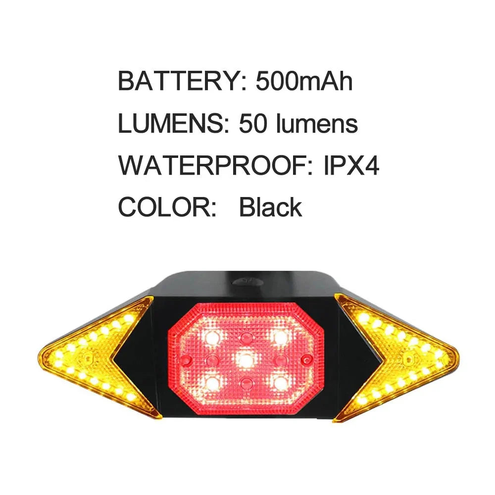Smart Auto Brake Sensing Light Bicycle Wireless Turn Light Anti Spier