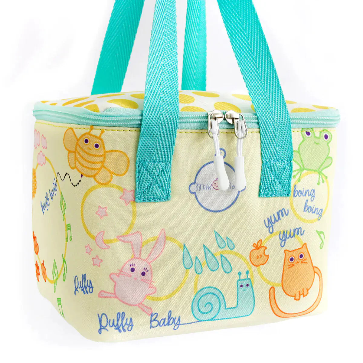 Milk&Moo Insulated Lunch Box For Kids, Yellow Anti Spier