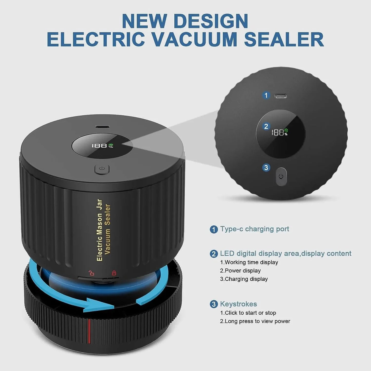 Seal Away Jar Vacuum Sealer Anti Spier