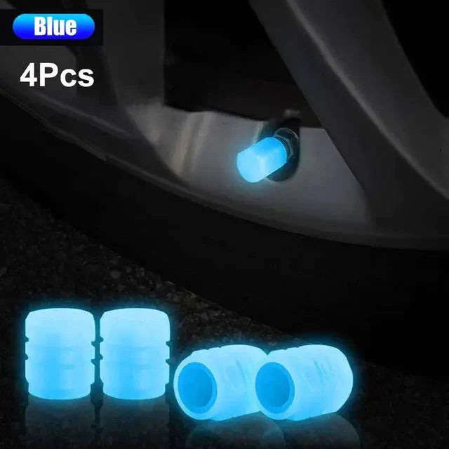 Glow in The Dark Tire Valve Caps Anti Spier