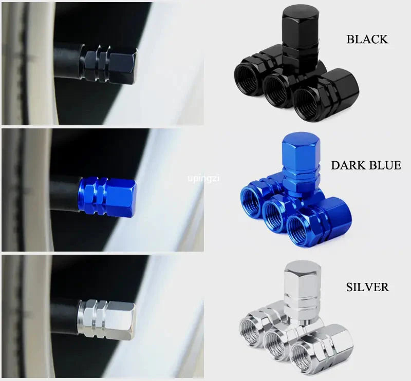 Aluminum Alloy Car Wheel Tire Valve Caps Anti Spier