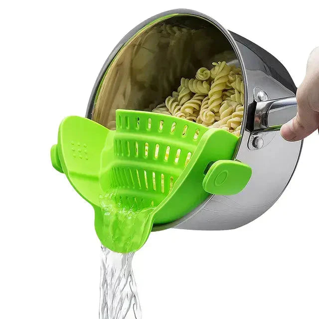Multi-Functional Silicone Clip-On Strainer Anti Spier