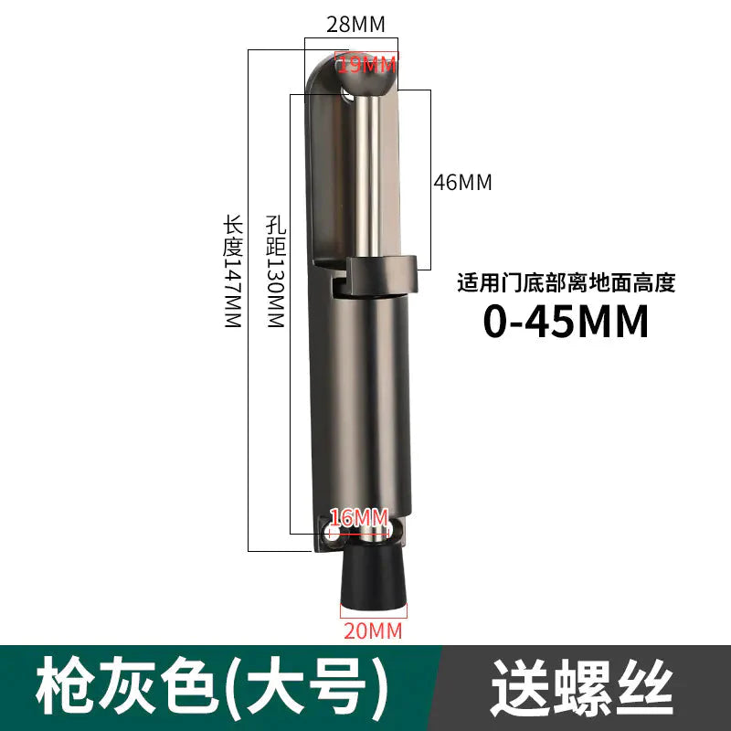 Invisible Foot-operated Door Stopper and Holder Anti Spier