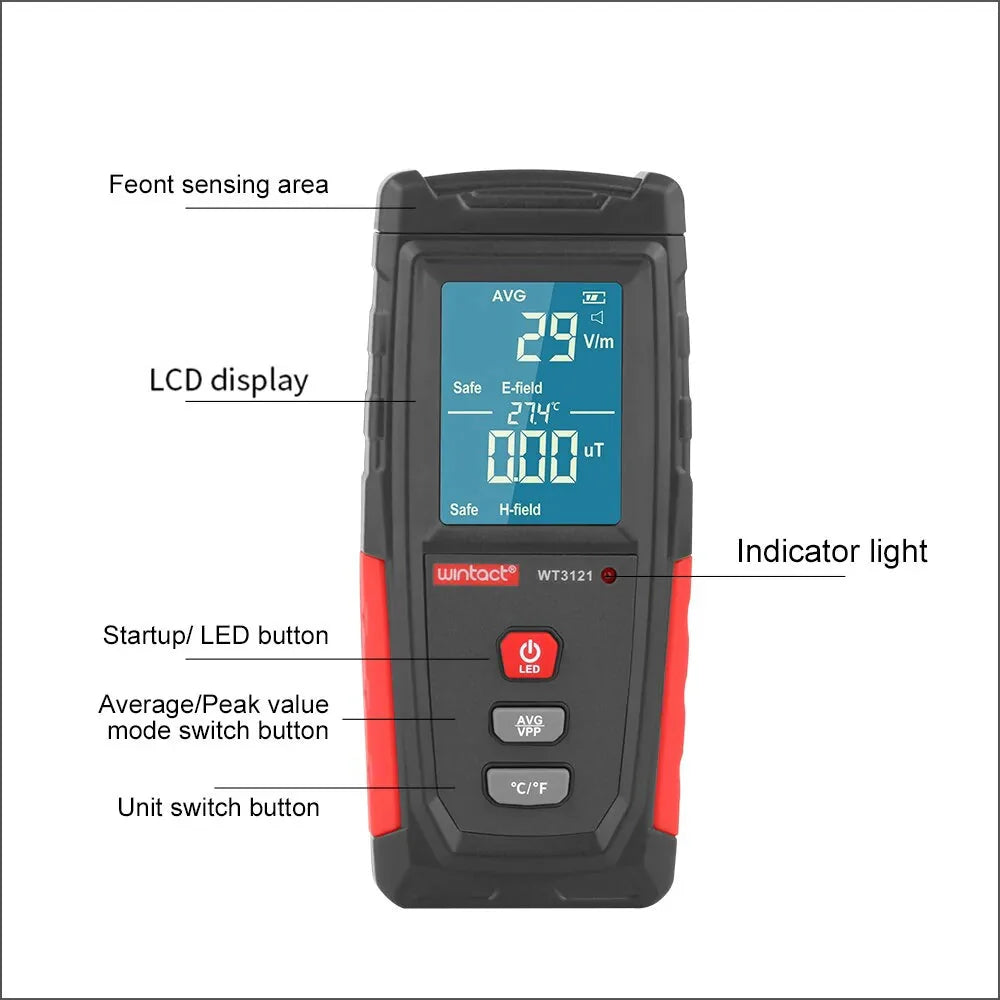 Electromagnetic Field Radiation Detector Tester Anti Spier