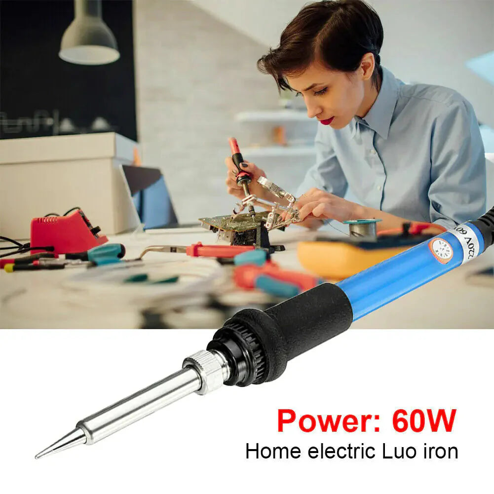 60W Soldering Iron Digital LCD Electric Welding Tools Solder Wire Tweezers Hand Anti Spier