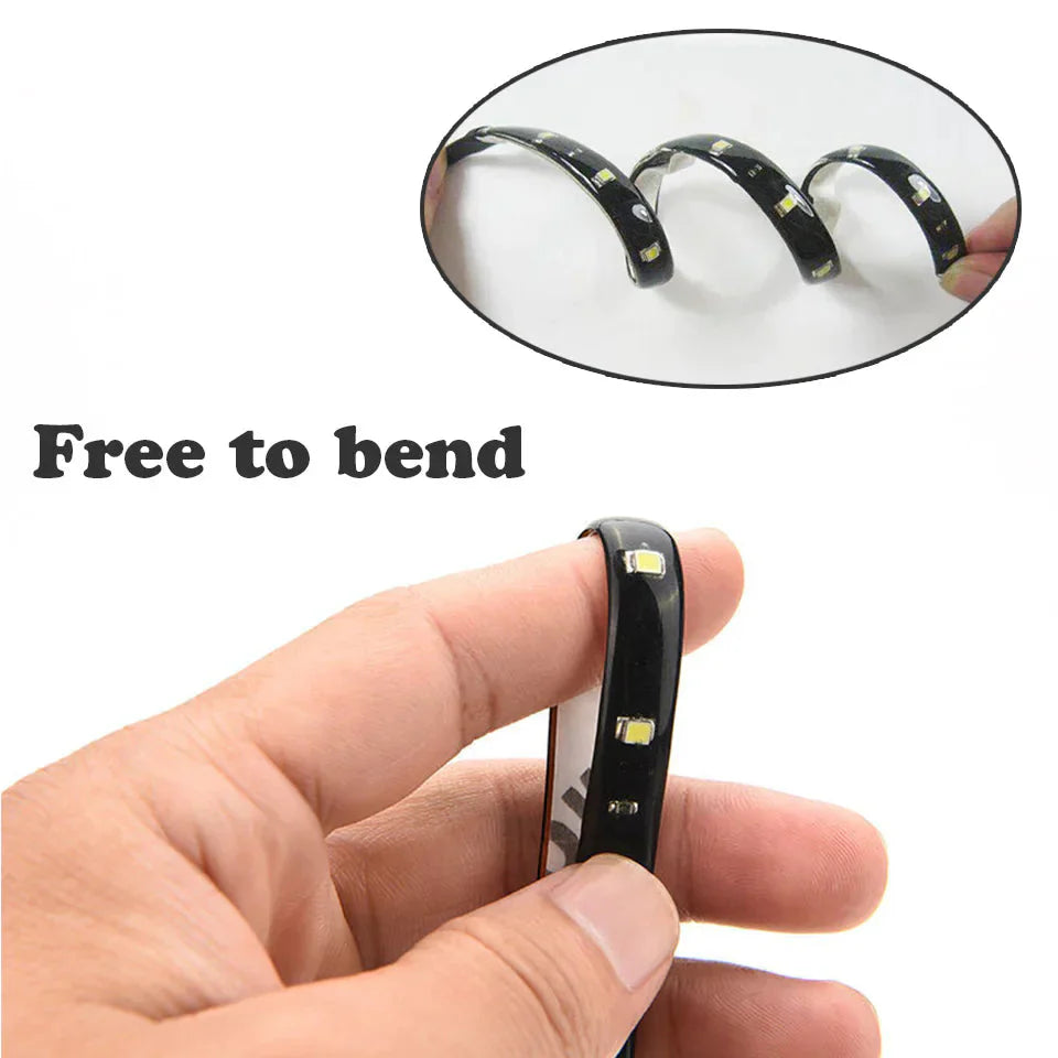 Lot Waterproof 12''/15 DC 12V Motor LED Strip Underbody Light For Car Motorcycle Anti Spier