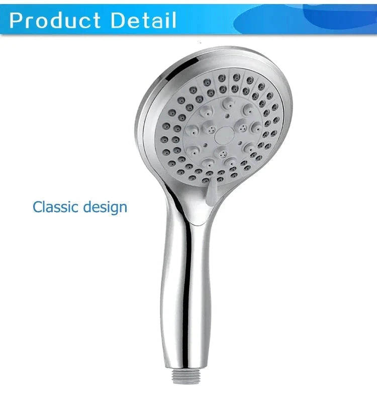 High Pressure Shower Head 5 Settings Handheld Shower Heads Spray With 5 FT Hose Anti Spier
