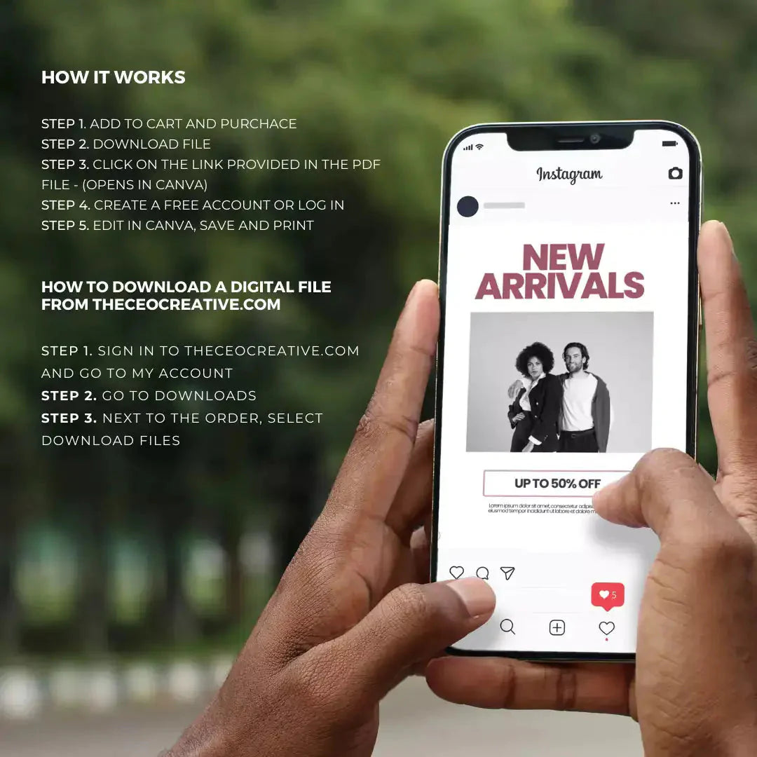 Downloadable Instagram Fashion Store 100 Pages Bundle Anti Spier