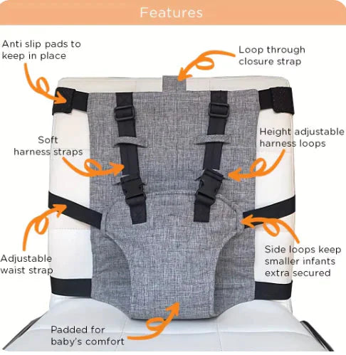 Child Chair Safety Belt – Adjustable Feeding Guard Anti Spier
