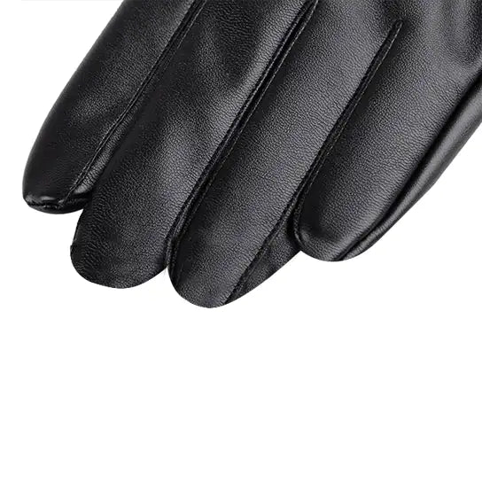 Autumn Warmth Stylish Vegan Leather Touch Smart Gloves Anti Spier