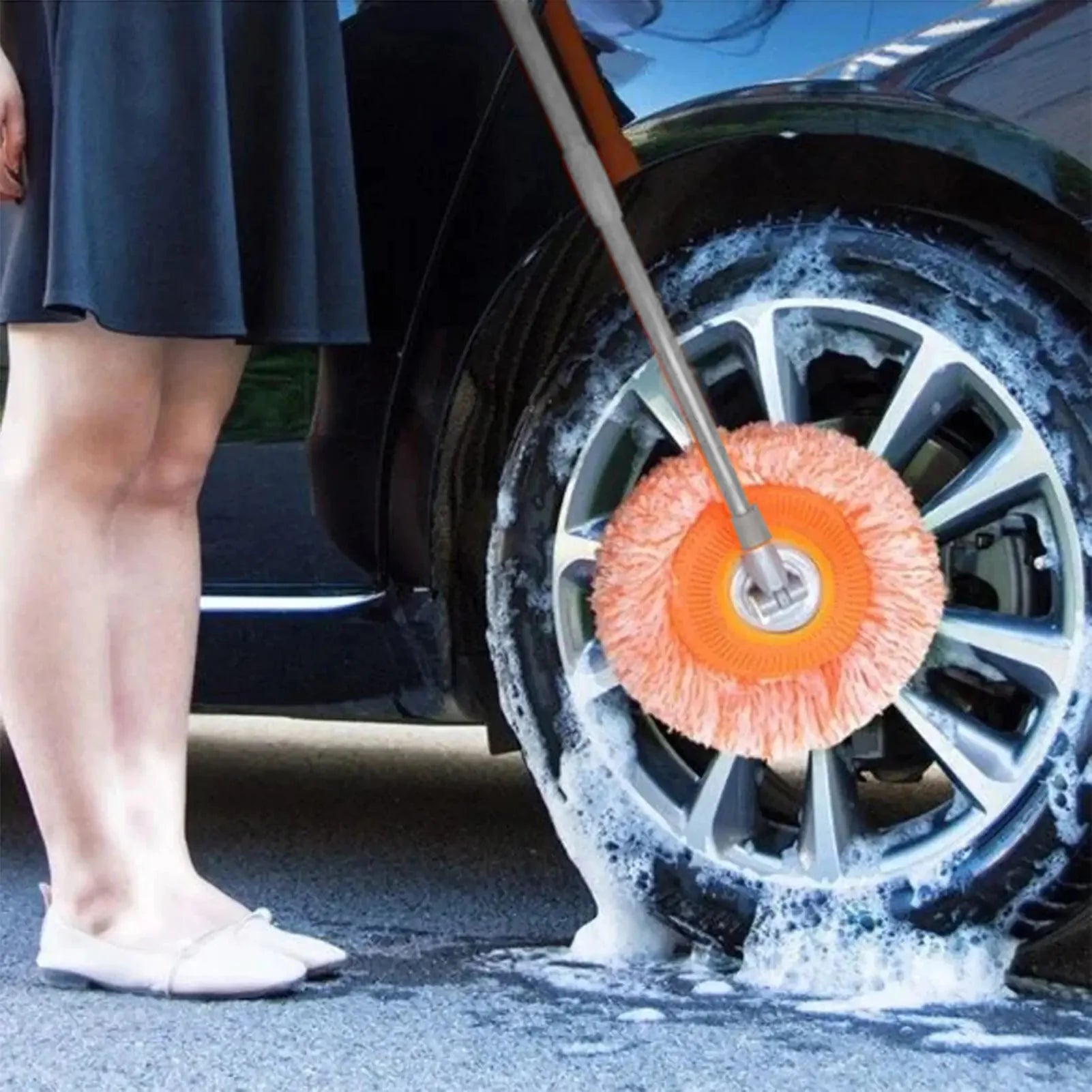 Floor Mop with Extendable Long Handle Anti Spier