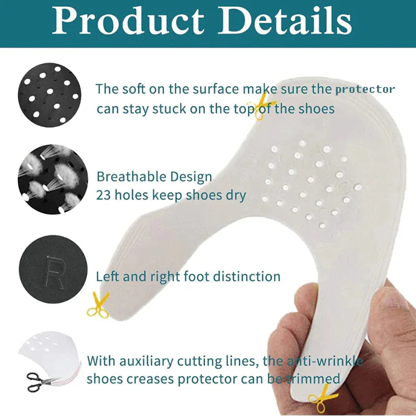 5 Pairs Shoe Protector Anti Crease Force Fields Cover Toe Cap Creasing Decreaser Anti Spier
