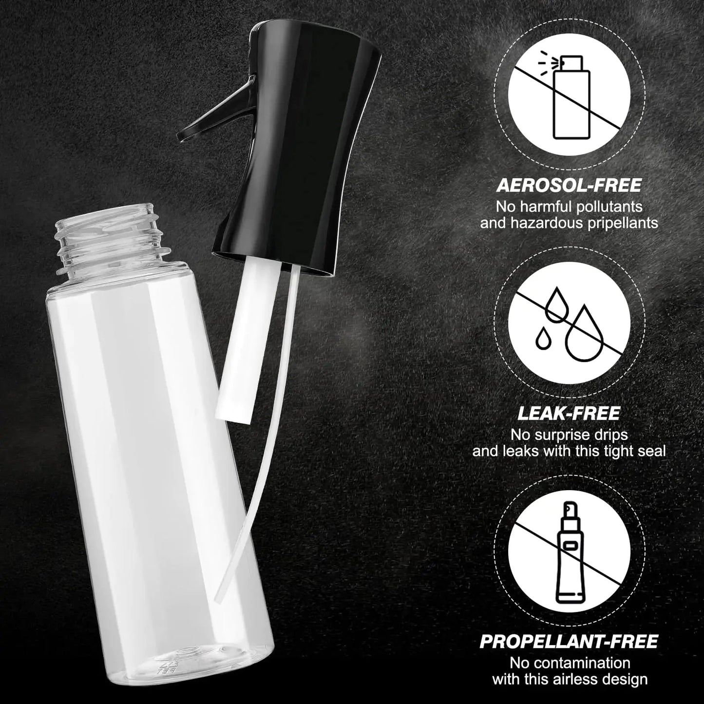 Continuous Spray Bottle for Hair (10.1oz/300ml) 2 Pack Home Essentials Spray Bottles For Cleaning Empty Ultra Fine Water Mister Sprayer For Hairstyling Garden Plants Curly Hair Perfume Etc Anti Spier