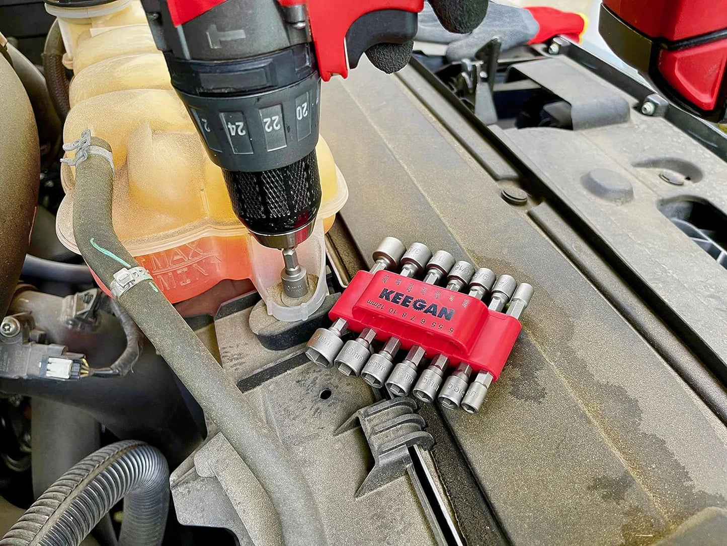 14 PCS Power Nut Driver Bit Set Quick Change MM & SAE Impact 1/4" Hex Shank USA Anti Spier