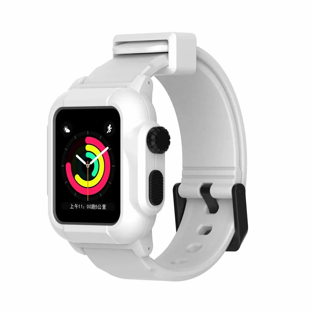 Waterproof Box Case Strap For Apple Watch Anti Spier