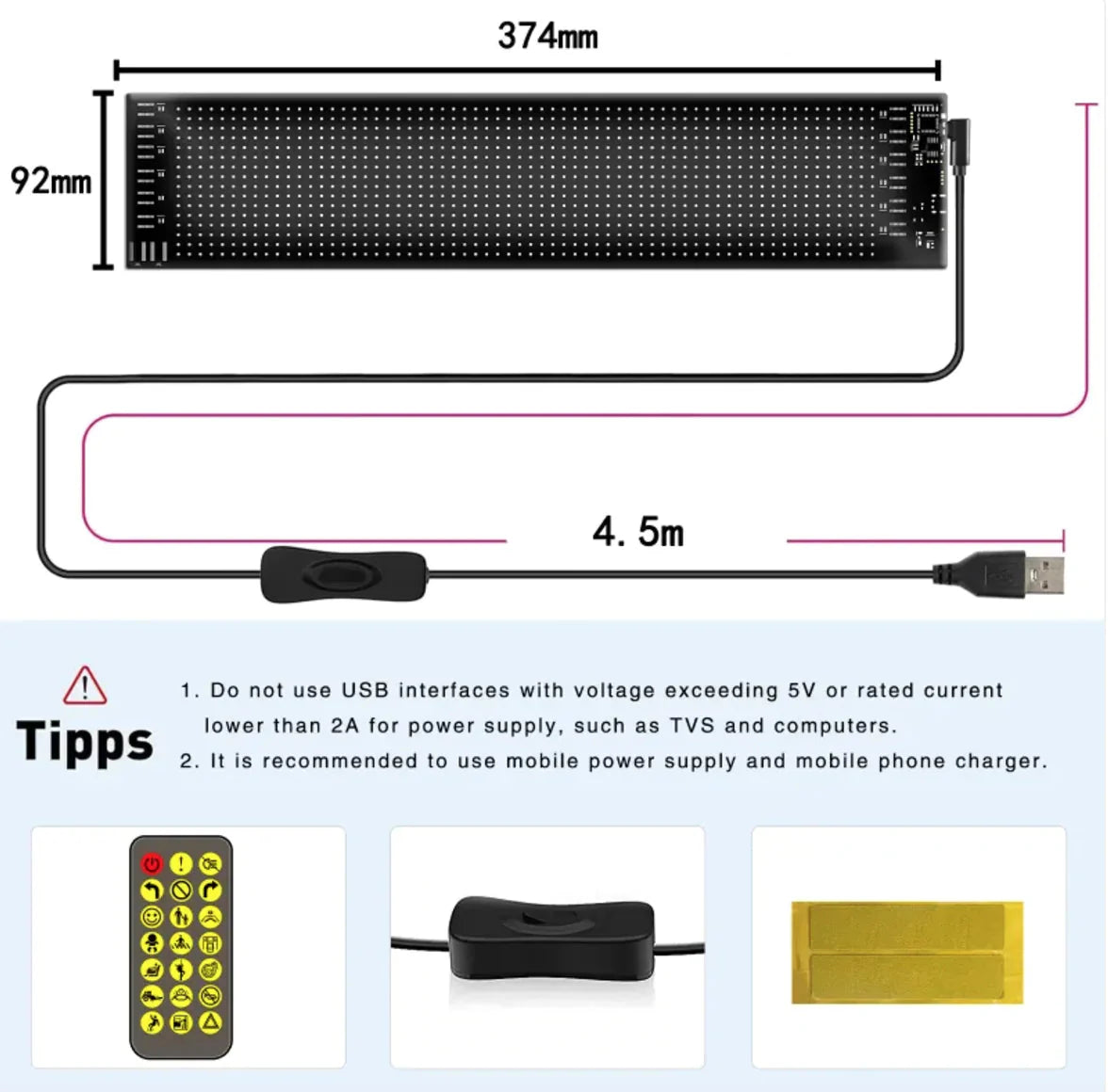 LED RGB Flexible Car Advertising Screen Anti Spier