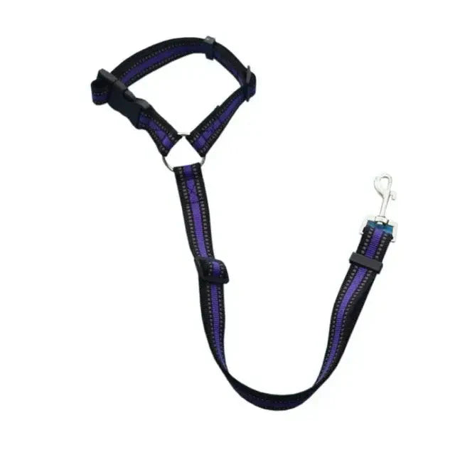 Pet Car Seat Belt & Harness Safety And Style Anti Spier