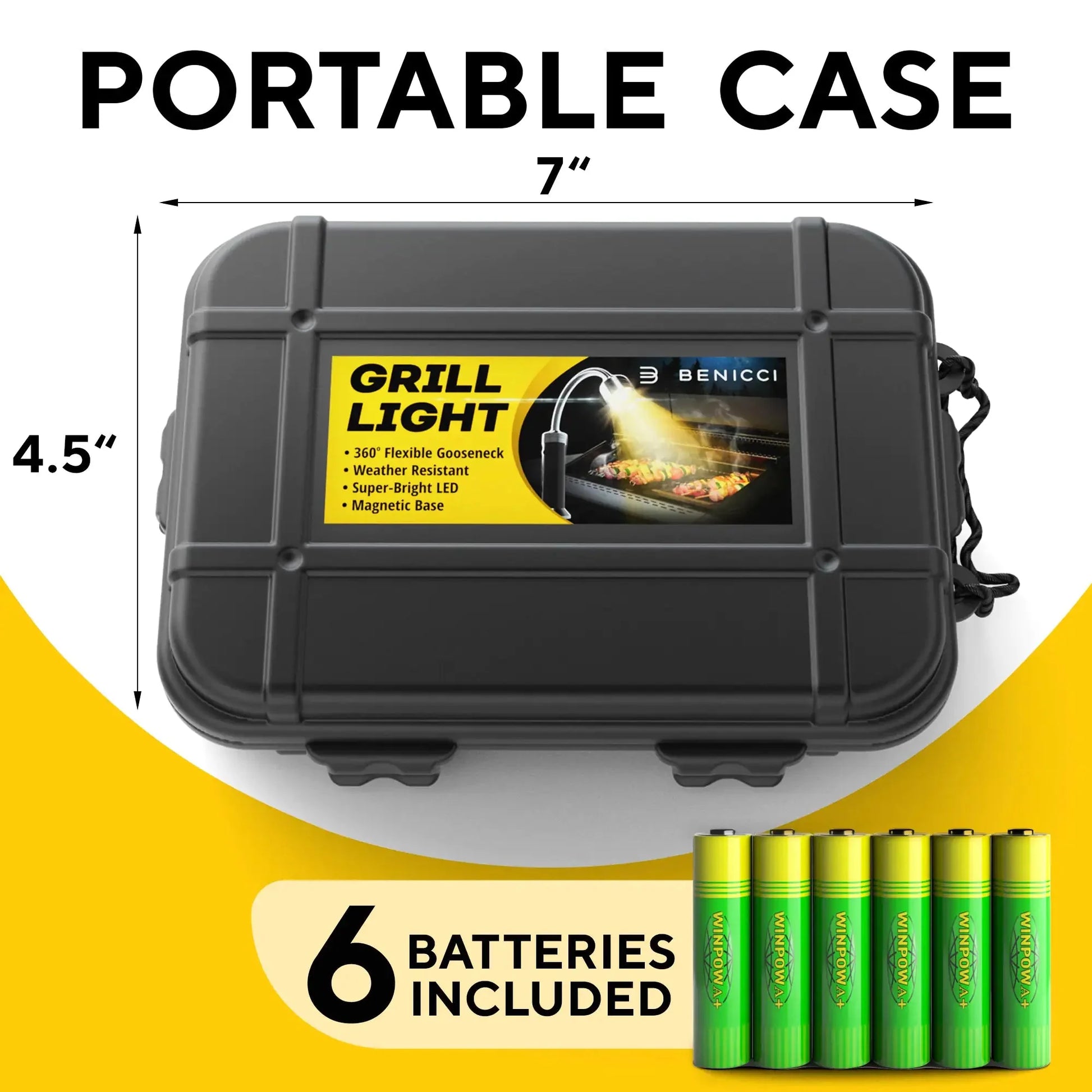 Flexible LED BBQ Grill Lights Set of 2 - The Perfect Grilling Accessories Light with 360-Degree Magnetic Base and Gooseneck - 100% Portable Anti Spier