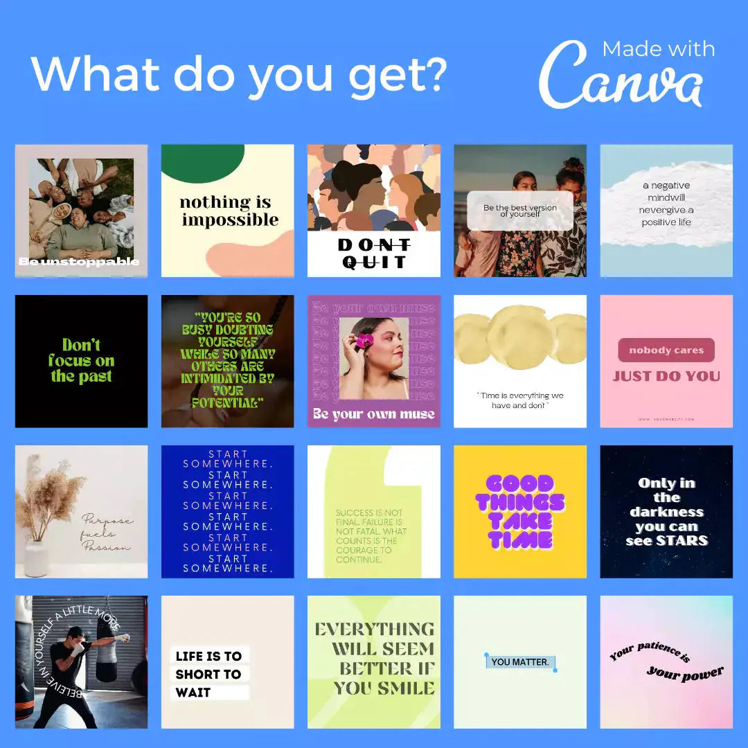 Downloadable Instagram Content Quote 100 Template Anti Spier