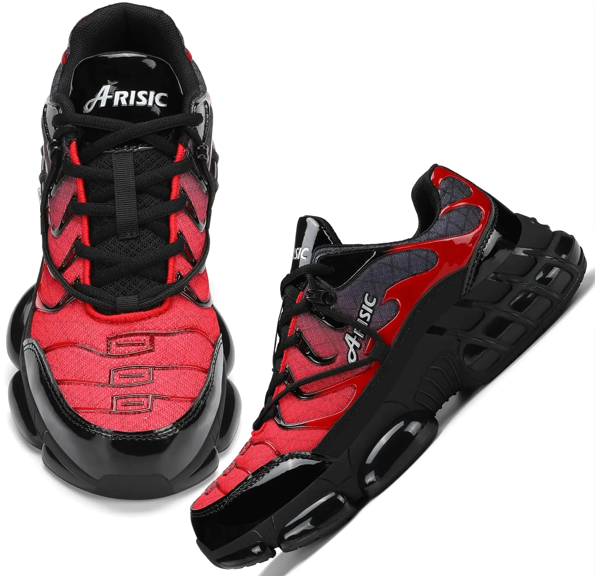 Steel Toe Shoes for Men Indestructible Work Shoes Lightweight Steel Toe Sneakers Women Non Slip Safety Shoes Puncture Proof Composite Toe Shoes Women 11 Women/9.5 Men Red Anti Spier