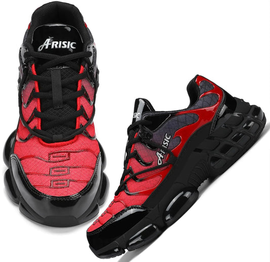 Steel Toe Shoes for Men Indestructible Work Shoes Lightweight Steel Toe Sneakers Women Non Slip Safety Shoes Puncture Proof Composite Toe Shoes Women 11 Women/9.5 Men Red Anti Spier