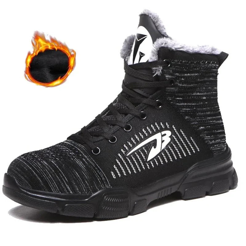 Mens Winter Safety Work Boots Shoes Anti Spier