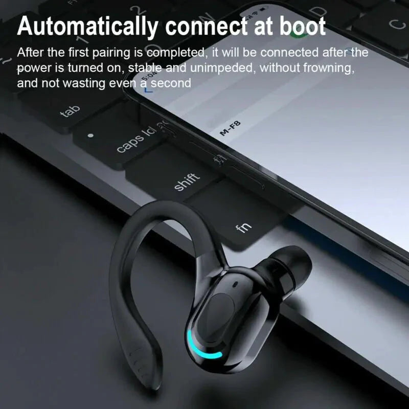 New Bluetooth 5.1 Headset Wireless Earbuds Earphones Stereo Headphones Ear Hook Anti Spier