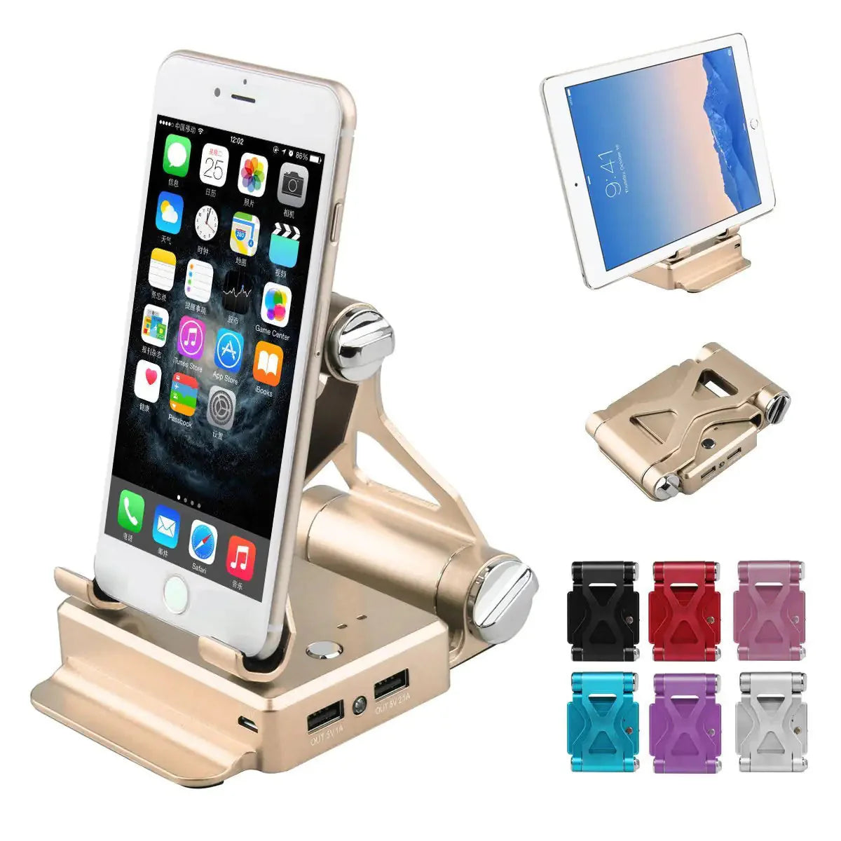 Podium Style Stand With Extended Battery Up To 200% For iPad, iPhone And Other Smart Gadgets Anti Spier