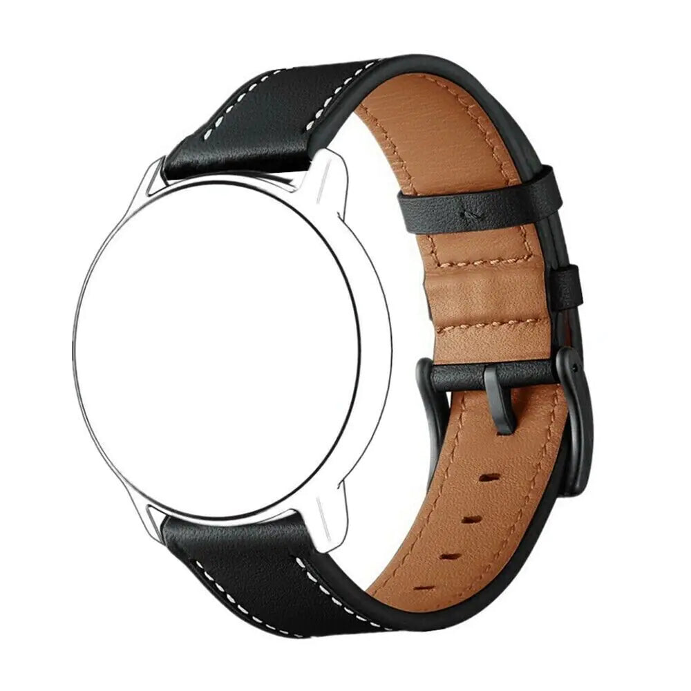 18mm 20mm 22mm Classic Genuine Leather Watch Band Strap Quick Release Wristband - Anti Spier 