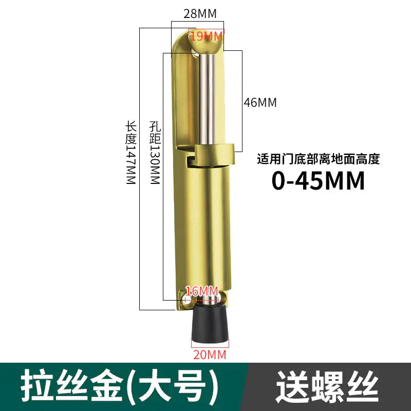 Invisible Foot-operated Door Stopper and Holder Anti Spier