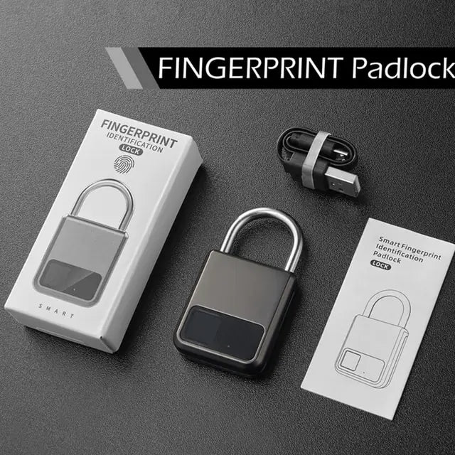 Security Unlock Fingerprint Padlock Anti Spier