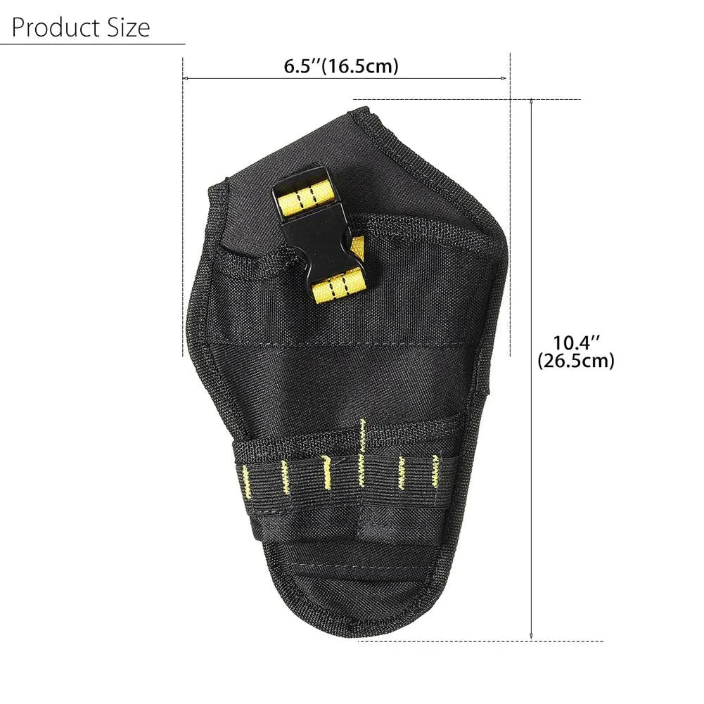 Heavy Duty Drill Holster Tool Belt Pouch Bit Holder Hanging Waist Bag Drill Tool Anti Spier