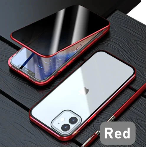 Glass Privacy Metal Phone Case iphone Anti Spier