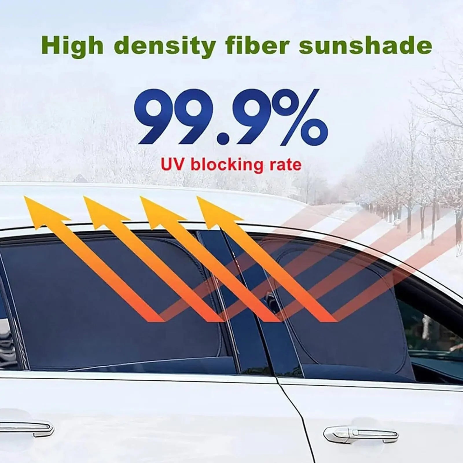 4X Magnetic Car Side Front Rear Window Sun Shade Cover Mesh Shield UV Protection Anti Spier