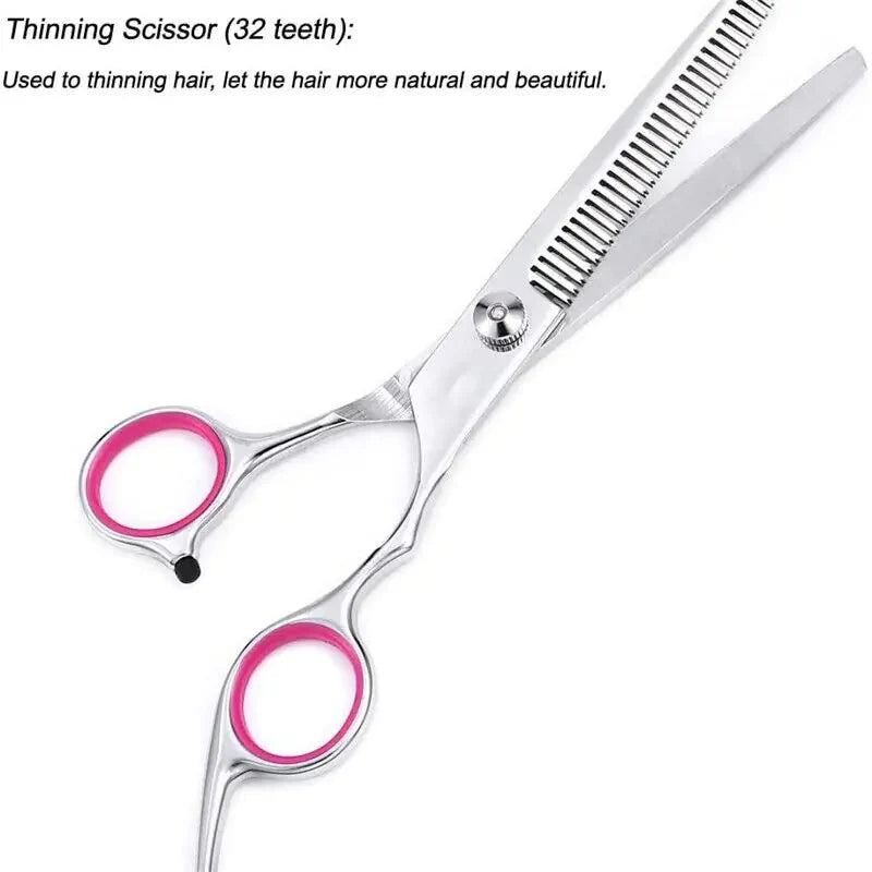 Pet Dog Grooming Scissors Stainless Straight Curved Thinning Shears Trimmer Kits Anti Spier